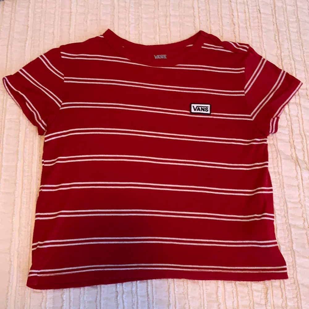 Vans Red Stripped T-Shirt